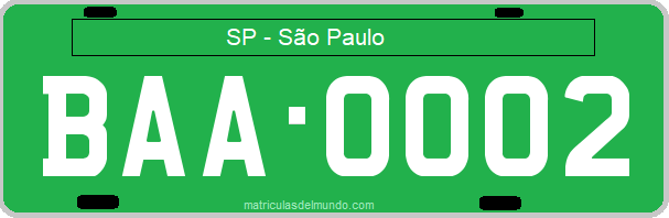 Genera y crea tu propia matricula de Brasil en pruebas gratis / Generate your own Brazilian on test green license plate for free