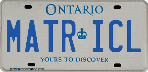 Matricula de Canadá de Ontario Yours to discover