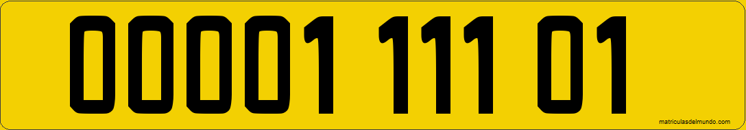 Genera y crea tu propia matricula de Argelia normal trasera gratis / Generate your own algerian normal yellow license plate for free