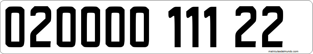 Genera y crea tu propia matricula de Argelia normal delantera gratis / Generate your own algerian normal fron white license plate for free