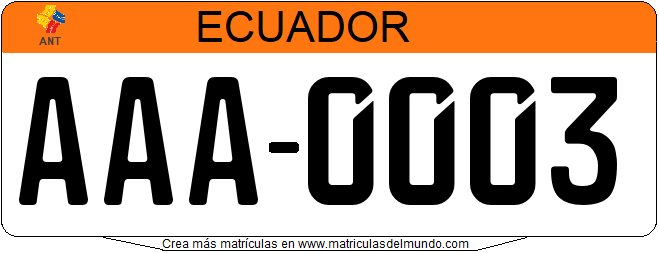Genera tu propia matricula ecuatoriana ecuador gratis / Generate your own ecuador license plate from public services for free