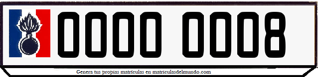 Genera y crea tu propia matricula francesa de la policia gendarmeria negra gratis / Generate your own french gendarmerie police white system for free