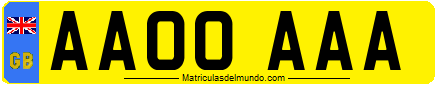 Genera y crea tu propia matricula de Reino Unido de sistema normal con BANDERA DE GRAN BRETAÑA gratis / Generate your own united kingdom license plate from normal system with union jack flag for free