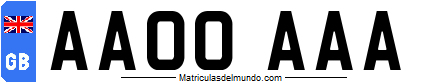 Genera y crea tu propia matricula de Reino Unido de sistema normal con BANDERA DE GRAN BRETAÑA gratis / Generate your own united kingdom license plate from normal system with union jack flag for free