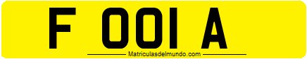 Patente de auto de las Islas Malvinas actual