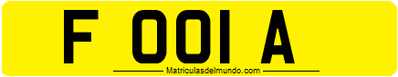 Patente de auto de las Islas Malvinas actual