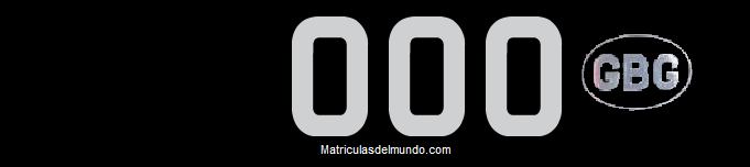 Genera y crea tu propia matricula de Guernsey con el ovalo incrustado en plateado gratis y solo para ti / Generate and create your own Guernsey license plate with the grey system for free