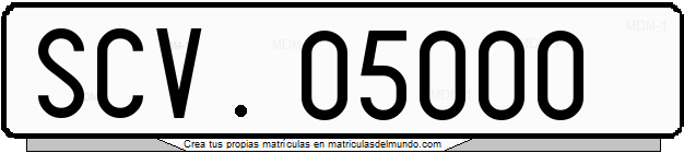 Genera y crea tu propia matricula del Vaticano oficial gratis / Generate your own italian license plate from Vatican city state official system for free