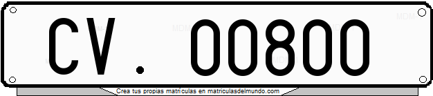 Genera y crea tu propia matricula del Vaticano del sistema normal cv gratis / Generate your own italian license plate from  normal vatican system without eurobande for free