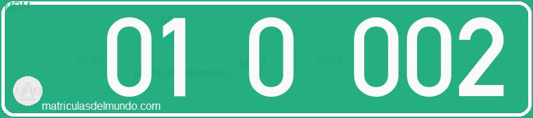 Genera y crea tu propia matricula de Lituania diplomatico/ Generate your own diplomatic lithuanian rear license plate image