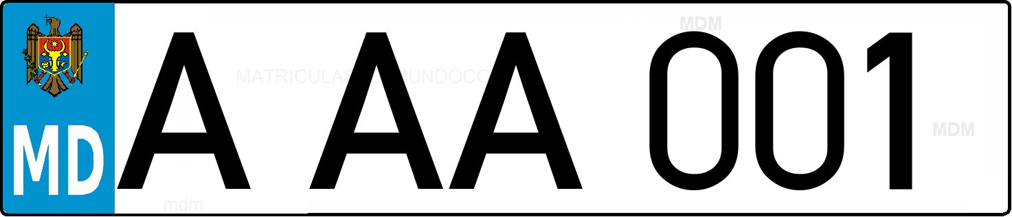 Matrícula de Moldavia desde 2011