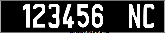 Genera y crea tu propia matricula de Nueva Caledonia negra gratis / Generate your own new caledonia novee caledonie black for free here in matriculasdelmundo.com