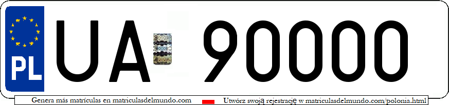 Genera y crea tu propia matricula de Polonia normal y ejercito gratis / Generate your own polish and polish military system license plate for free