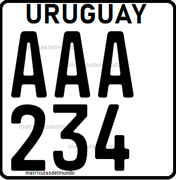 matriculas de moto de Uruguay antigua
