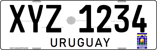 Patente de Uruguay anterior blanca
