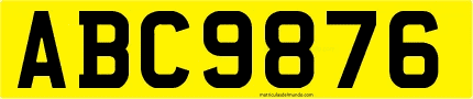 Genera y crea tu propia matricula de Zambia de sistema normal amarilla gratis / Generate your own zambia license plate from normal system for free rear plate