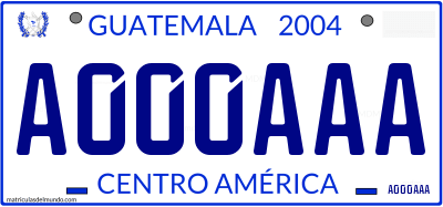 Creador matrícula Guatemala sistema anterior 2004