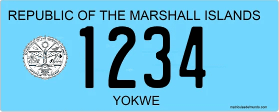 Genera y crea tu propia matricula de las islas Marshall antigua de sistema normal gratis imagen dibujo estados unidos/ Generate your own Marshall Island fake free license plate image from normal system for free