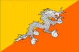 bandera pequeña de Bután