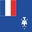 bandera pequeña de Tierras australes y antárticas francesas TAAF