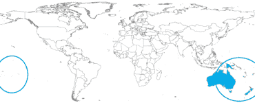 Mapa continente Oceanía