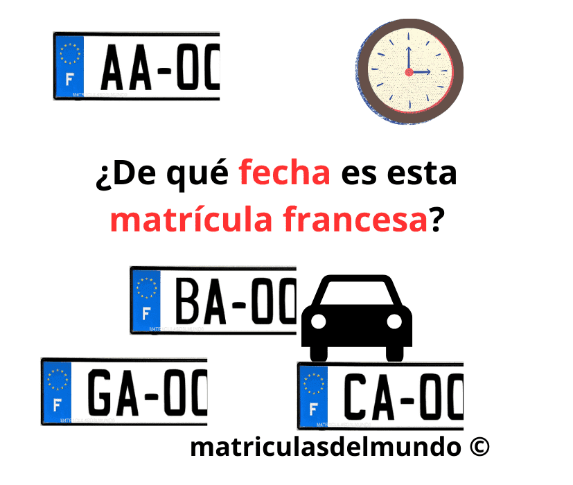 Consultar fechas de matrículas de Francia