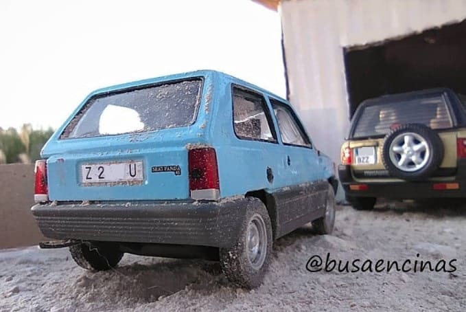 Blue Seat Panda with custom-made license plate