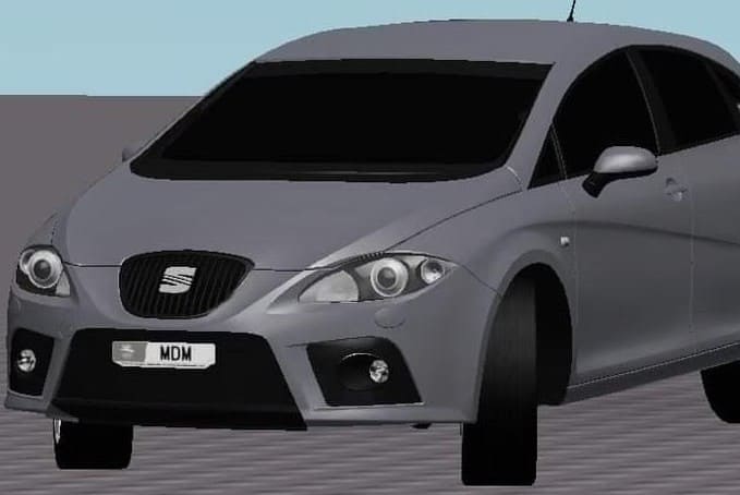 Gray Seat Ibiza with Olympic Games MDM license plate