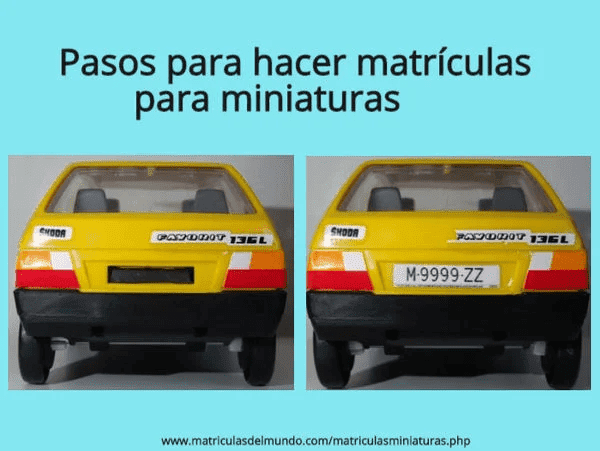 Cómo hacer una matrícula de coche de miniatura