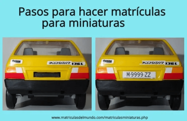 crear matricula miniatura ejemplo