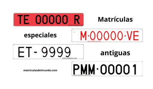 Matrículas de coches especiales de España