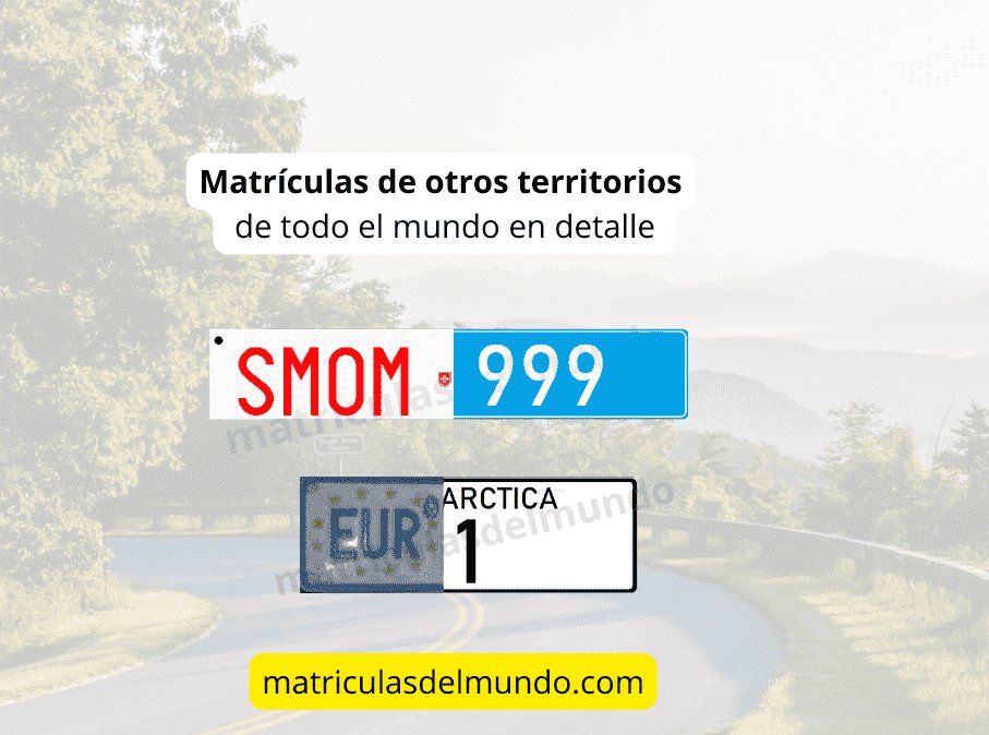 Example of license plates from other territories and former countries