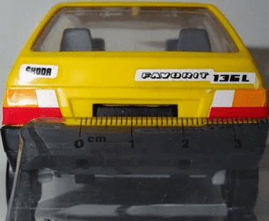 Making miniature license plate: Measure space for plate