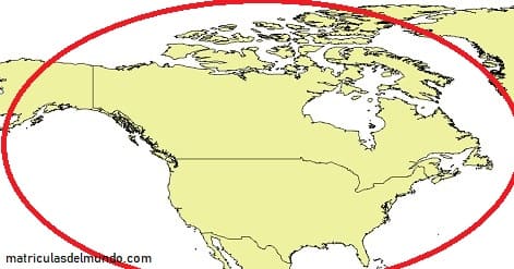 matriculas de coches en América del Norte