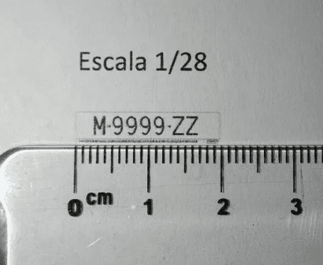 Making miniature license plate: Checking the result