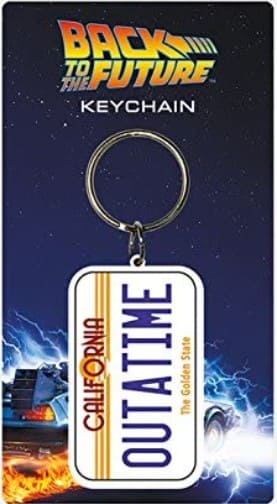 Back to the Future car license plate keychain