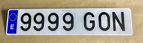 acrylic license plate for car Spain extended