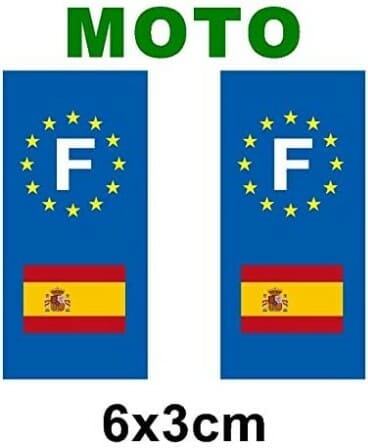 Sticker for French motorcycle license plate