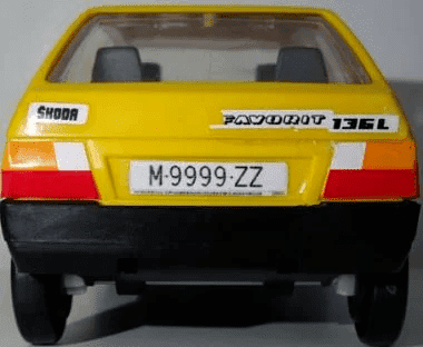 Making miniature license plate: Attaching the plate to the car