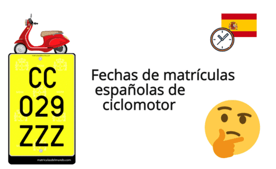 Fecha matrícula ciclomotor españa