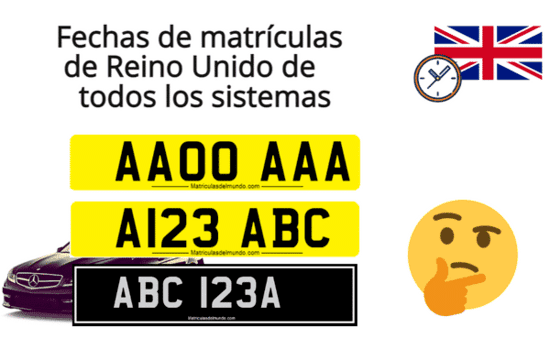 fechas de matrículas de Reino Unido