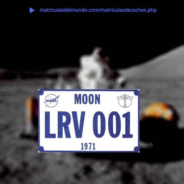 matricula coche rover lunar Luna