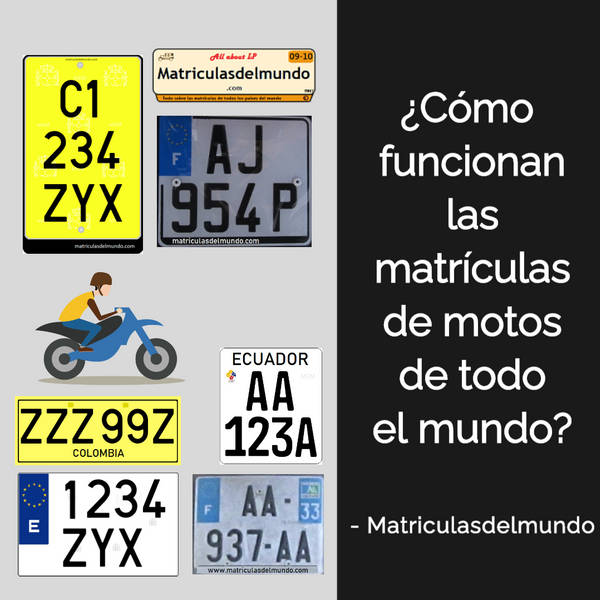 Imagen sobre funcionamiento de las matrículas de motocicletas