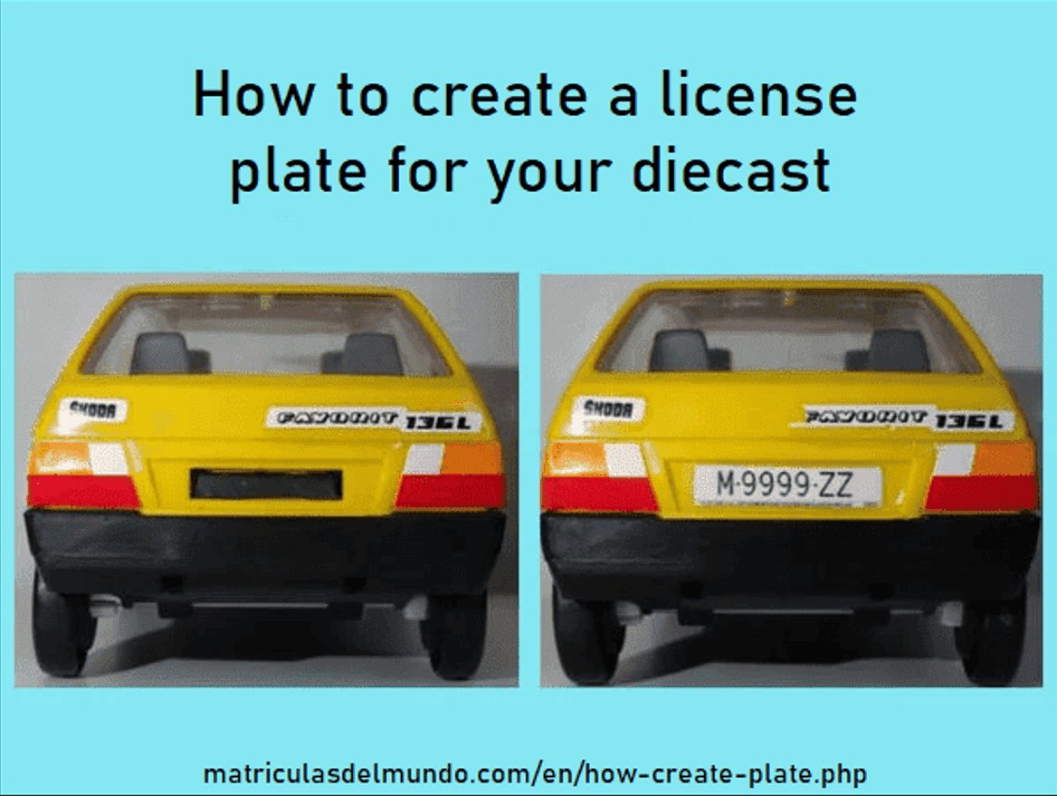 Steps to Make Miniature License Plates