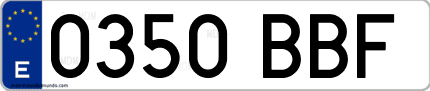 Primera matrícula de coche de Granada en el año 2000 del nuevo sistema