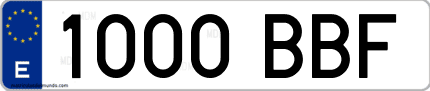 Primera matrícula de coche de Valladolid en el año 2000 del nuevo sistema