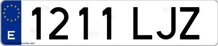 Ejemplo de matrícula española 1211 LJZ