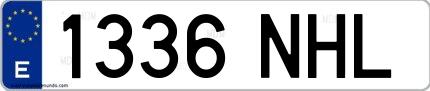 Ejemplo de matrícula española 1336 NHL