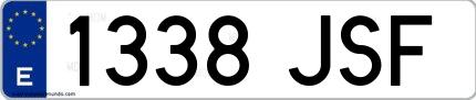Ejemplo de matrícula española 1338 JSF