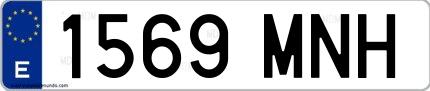 Ejemplo de matrícula española 1569 MNH